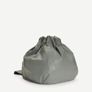 Vince Plush Leather Pouch Bag in Slate Grey